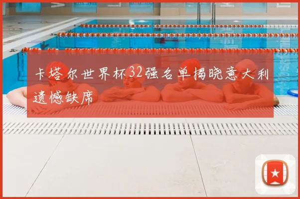 卡塔尔世界杯32强名单揭晓意大利遗憾缺席